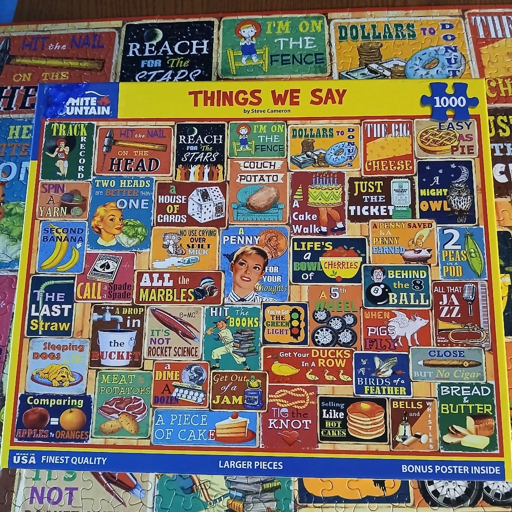 White Mountain Things We Say 1000pc Puzzle